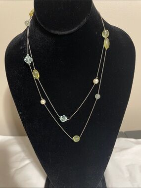 Baked Beads Multi Bead Silver Colour Chain